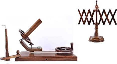 Wooden Yarn Ball Winder for Knitting and Crocheting