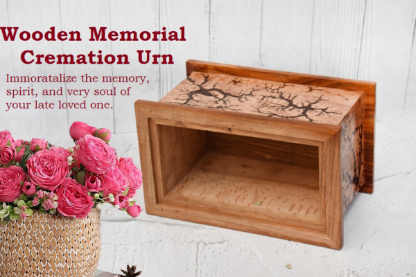 Wooden Keepsake Urn Box for Human Ashes Cremation