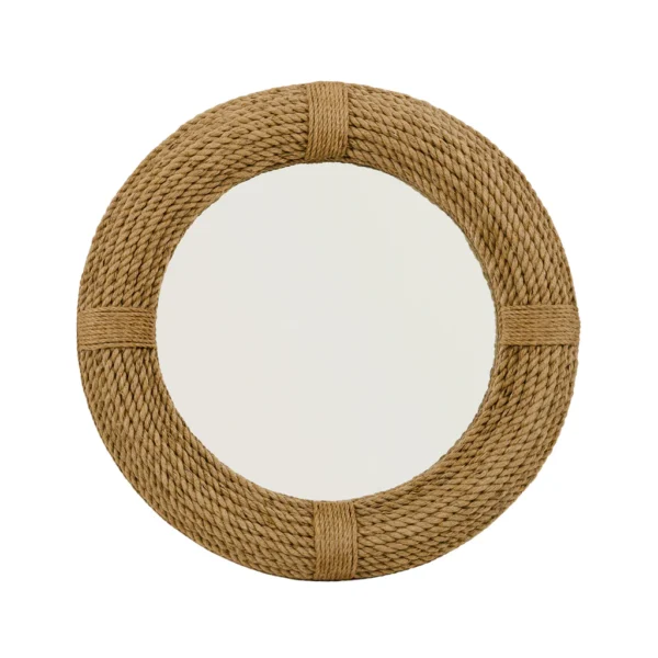 Nautical Coastal Round Rope Wall Mirror for Living Room, Bedroom, Wash Basin.